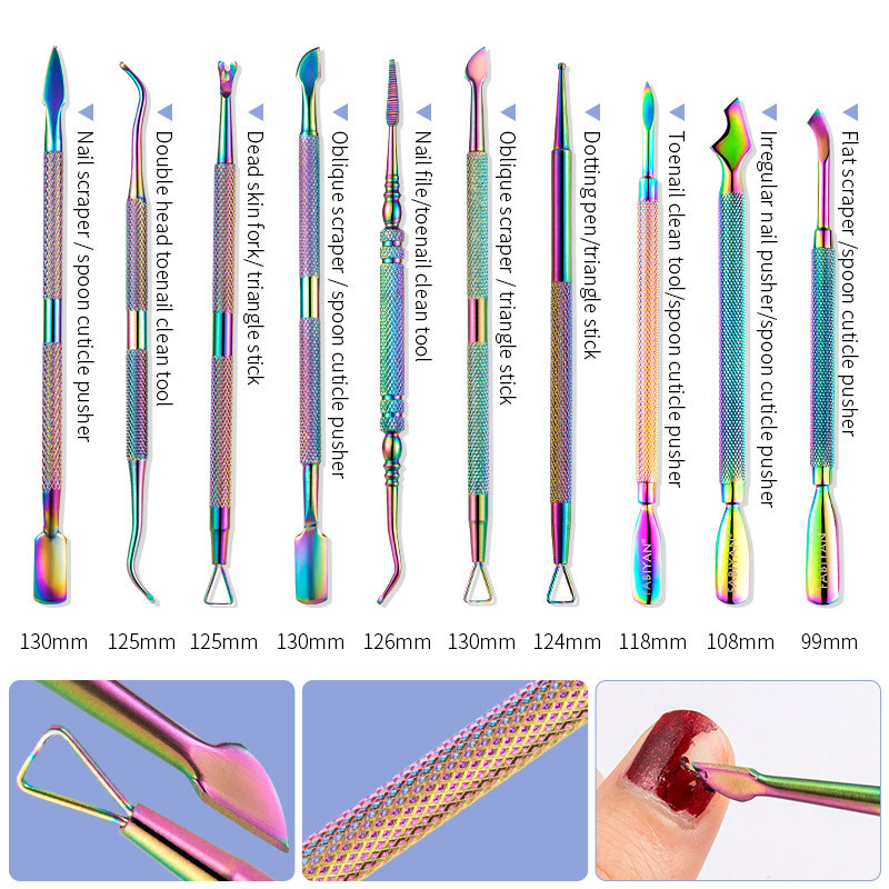 Profesionalni komplet za akrilne nokte Cijeli set za manikuru za nail art Četkice za nokte Škare za zanoktice Oštre škare za nokte s kompletom za njegu turpija za nokte