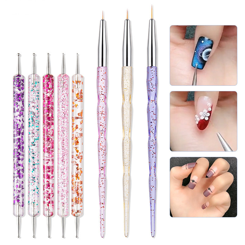 Profesionalni komplet za akrilne nokte Cijeli set za manikuru za nail art Četkice za nokte Škare za zanoktice Oštre škare za nokte s kompletom za njegu turpija za nokte