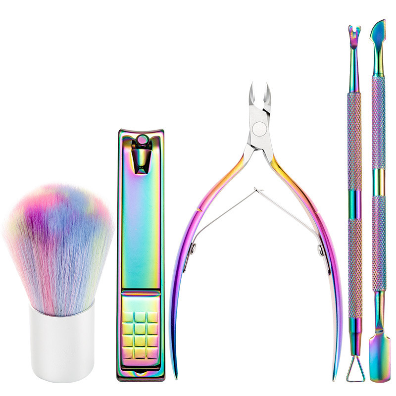 Profesionalni komplet za akrilne nokte Cijeli set za manikuru za nail art Četkice za nokte Škare za zanoktice Oštre škare za nokte s kompletom za njegu turpija za nokte
