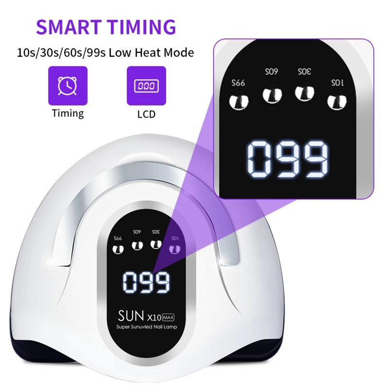 Lampă de uscător de unghii cu 66 LED-uri de mare putere, pentru uscare rapidă, lac cu gel, lampă UV LED pentru unghii, cu senzor automat, accesorii pentru unghii.