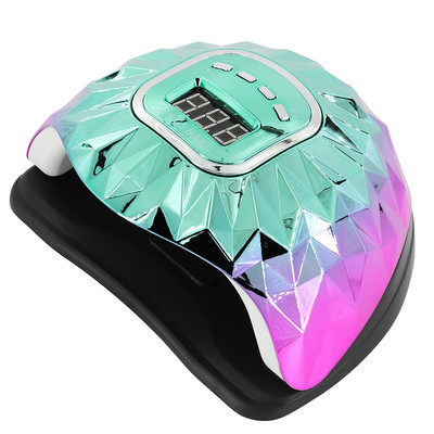 45 lempos karoliukai Lazerinis spalvotas nagų džiovintuvas turi 4 laikmačius Išmanieji jutikliai Spalvinga nagų lempa, skirta greitai džiūti geliniam nagų lako kietėjimui