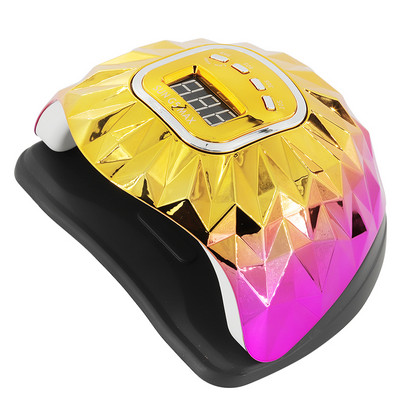 45 lempos karoliukai Lazerinis spalvotas nagų džiovintuvas turi 4 laikmačius Išmanieji jutikliai Spalvinga nagų lempa, skirta greitai džiūti geliniam nagų lako kietėjimui