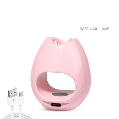Hordozható 8W-os körömszárító gép Mini UV LED körömzselé gyógyító lámpa Rose USB körömlámpa otthoni használatra manikűr lámpa körömszárító zselék