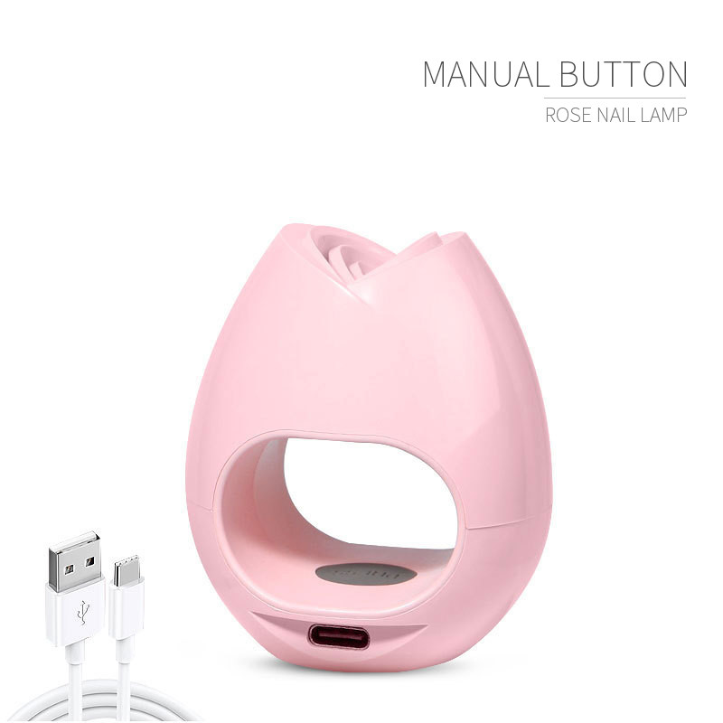 Hordozható 8W-os körömszárító gép Mini UV LED körömzselé gyógyító lámpa Rose USB körömlámpa otthoni használatra manikűr lámpa körömszárító zselék