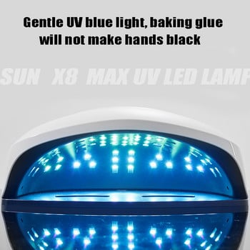 Υψηλής ισχύος LED UV Lamp Nail Dryer 57 PCS LEDs Fast Drying Nail Gel Polish Gel Manicure Lamp with Motion Sensing Display LCD