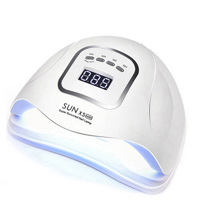 Lampă UV LED de mare putere uscător de unghii 57 bucăți LED-uri cu uscare rapidă lac de unghii cu gel pentru manichiură, cu afișaj LCD cu detectare a mișcării