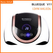 HOT 120W BLUEQUE körömszárító 60 DB/LEDS ultraibolya zselé polírozáshoz 30/60/90/120s időzítős automatikus indukciós manikűr eszköz