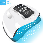 UV LED körömlámpa zselés körömlakkhoz 4 időzítővel 66/18LED 132/36W Smart Sensor Professzionális körömdíszítő szalon manikűr gép