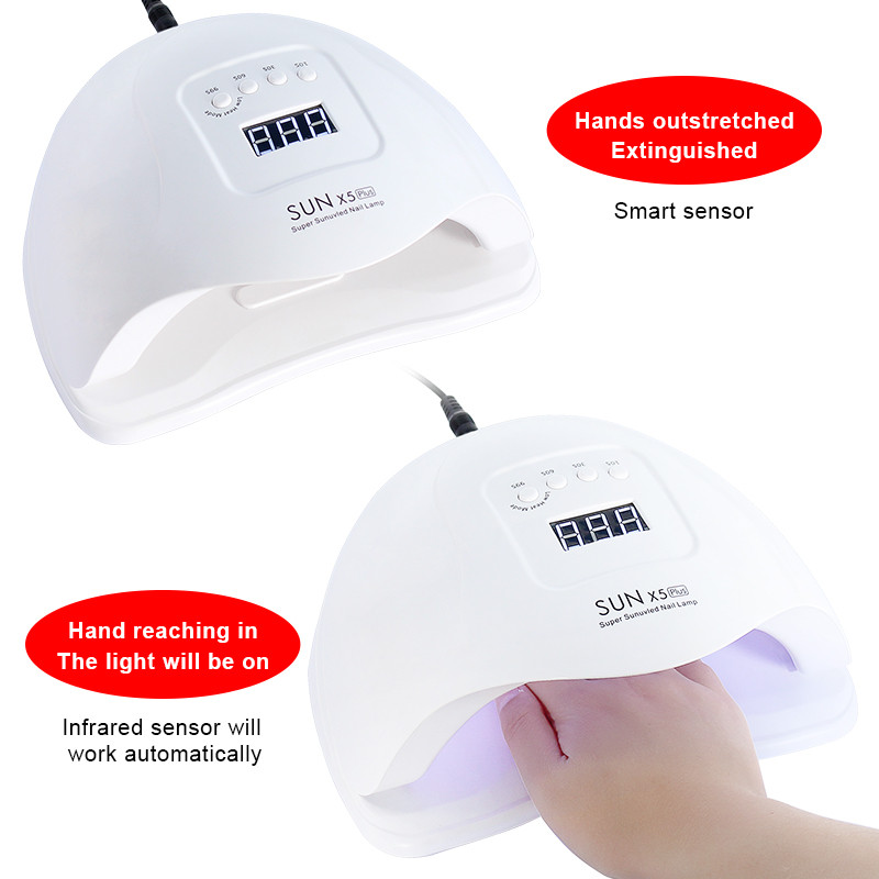 UV LED körömlámpa zselés körömlakkhoz 4 időzítővel 66/18LED 132/36W Smart Sensor Professzionális körömdíszítő szalon manikűr gép
