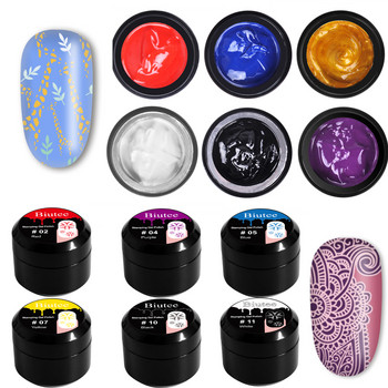 BIUTEE Nail Stamping Gel Polish Vernish Πολύχρωμες πλάκες σφράγισης UV Σετ βερνικιού νυχιών εκτύπωσης σετ νυχιών BIUTEE Gel Kit Nail Art