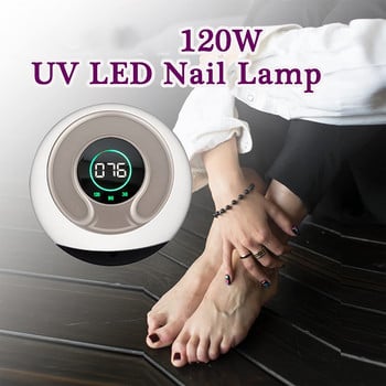 120W UV LED Λάμπα νυχιών Στεγνωτήρας νυχιών 42 LEDs UV Light For Gel Nails Μηχάνημα μανικιούρ πεντικιούρ Επαγγελματικά Εργαλεία λάμπας τζελ σαλονιού νυχιών