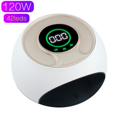 120W UV LED Λάμπα νυχιών Στεγνωτήρας νυχιών 42 LEDs UV Light For Gel Nails Μηχάνημα μανικιούρ πεντικιούρ Επαγγελματικά Εργαλεία λάμπας τζελ σαλονιού νυχιών