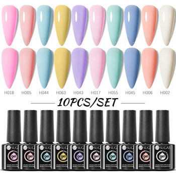 UR SUGAR 10 τμχ Γυάλινο μπουκάλι Glitter Sequin Nail Gel Polish Set Kits Semi Permanent Soak Off UV LED βερνίκι νυχιών Όλα για μανικιούρ