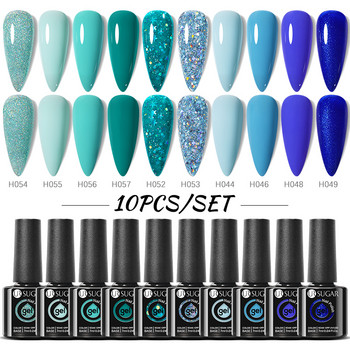 UR SUGAR 10 τμχ Γυάλινο μπουκάλι Glitter Sequin Nail Gel Polish Set Kits Semi Permanent Soak Off UV LED βερνίκι νυχιών Όλα για μανικιούρ