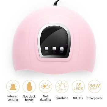 Σετ βερνικιού νυχιών LILYCUTE All For Manicure Lamp UV LED Dryer Kit με 18/12 τμχ ημιμόνιμο Σετ εργαλείων Soak Off Nail Art