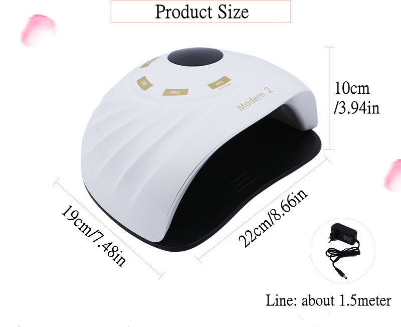 Professzionális 120 W UV LED körömlámpa szárító ventilátorral 45 LED a szárításhoz Köröm Gél Lakk Új manikűr pedikűr körömszalon lámpaszárító