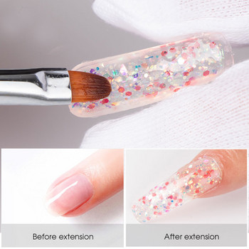 Mobray 15ml Extension Kit Glitter Clear Color Nail Art Σετ Crystal Fast Building UV Gel Polish Ακρυλικό Σετ εργαλείων νυχιών