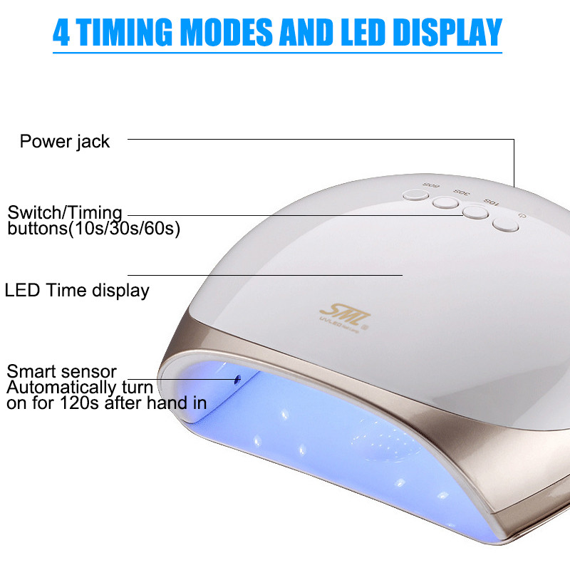 Körömszárító LED lámpa körmökhöz UV körömszárító lámpa körömgél lakk szárításához Smart Sensor körömlámpa manikűr szalonba