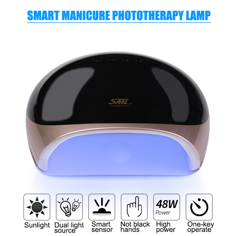 Körömszárító LED lámpa körmökhöz UV körömszárító lámpa körömgél lakk szárításához Smart Sensor körömlámpa manikűr szalonba