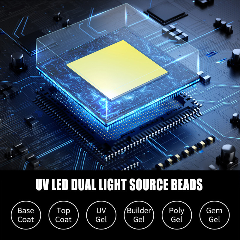 Körömszárító LED lámpa körmökhöz UV körömszárító lámpa körömgél lakk szárításához Smart Sensor körömlámpa manikűr szalonba