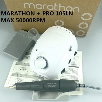 MARATHON-Champion 3 PRO 105LN дръжка 35K/45K/50K Електрическа бормашина за нокти STRONG 210 Микромоторна шлифовъчна машина за инструменти за ноктопластика