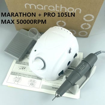 MARATHON-Champion 3 PRO 105LN дръжка 35K/45K/50K Електрическа бормашина за нокти STRONG 210 Микромоторна шлифовъчна машина за инструменти за ноктопластика