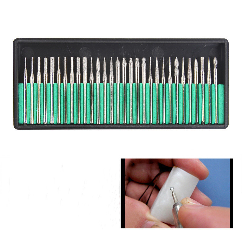 30 бр./компл. Свредла за нокти Комплект свредла за фрезоване на маникюр Сплав за шлифоване на главата Свредла за педикюр Аксесоари за електрическа бормашина за маникюр