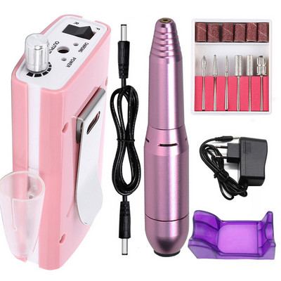 35000 RPM Újratölthető körömfúrógép Hordozható körömfúrógép Manikűrfúró Pedikűr Professzionális körömfúrógép