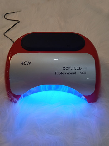 48W CCFL λάμπα νυχιών σπειροειδής σωλήνας βερνίκι στεγνωτήριο σωλήνες με νήματα λάμπα τζελ για νύχια σκληρυντικό φως LED χάντρες κόλλα Solidify μανικιούρ