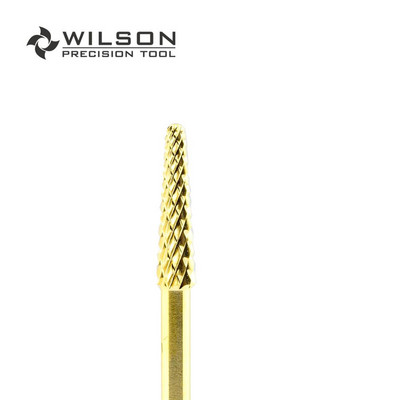 2vnt - Mažas kūgio antgalis - Šiurkštus (0106) - Sidabrinis - WILSON karbido nagų grąžtas