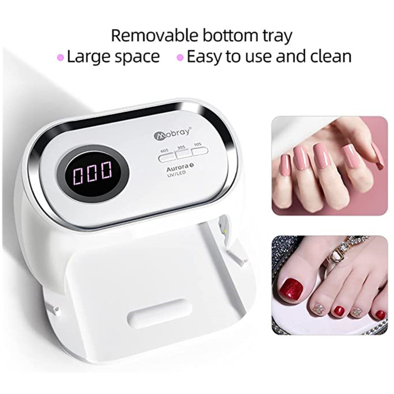 Lampă profesională pentru unghii cu LED UV pentru întărirea lacului cu gel uscător de unghii 48W cu lampă inteligentă pentru uscarea unghiilor cu senzor de mișcare 4 temporizatoare