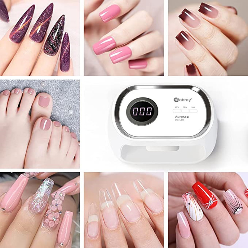 Lampă profesională pentru unghii cu LED UV pentru întărirea lacului cu gel uscător de unghii 48W cu lampă inteligentă pentru uscarea unghiilor cu senzor de mișcare 4 temporizatoare