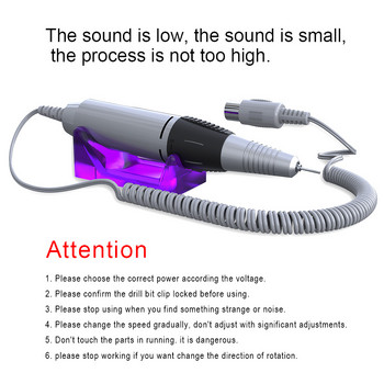 32/19.5W 35000RPM електрическа бормашина за нокти Машина за маникюр Комплект за машина за педикюр за нокти Оборудване за бормашина за нокти Инструменти за маникюр