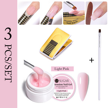 UR SUGAR 15ml Extension Nail Gel Σετ Clear White Pink French Nail Art DIY Hard Gel for Quick Prolong Nails Manicure Form Finger