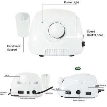 65W машина за маникюр BT-Marathon Champion Control Box Силна 210 35000RPM дръжка Електрическа бормашина за нокти Пила за нокти Комплект оборудване