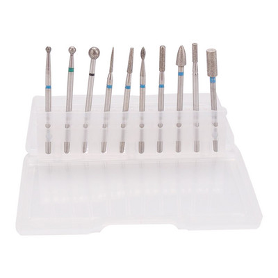 10 db Cuticle Clean körömfúró készlet köröm volfrám acél ötvözet csiszolófej készlet orosz manikűr körömdíszítő eszközökhöz