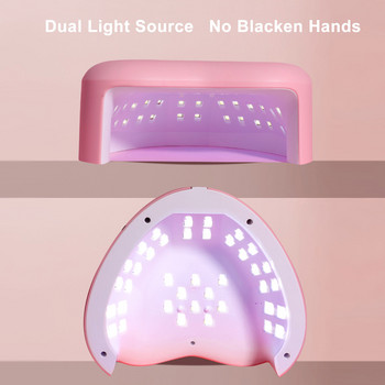 Нова 180W LED лампа за нокти Лампа за сушене на нокти във формата на сърце 3 таймера Лампа за втвърдяване на ноктопластика Маникюр Педикюр Инструмент за ноктопластика