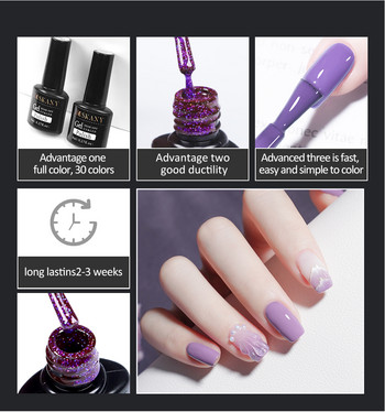 Nail Gel Extend Σετ 6W με λάμπα LED Σετ Μανικιούρ Ακρυλικό Nail Polish MakingKit με ηλεκτρικό μηχάνημα μανικιούρ και Base/Top Coat