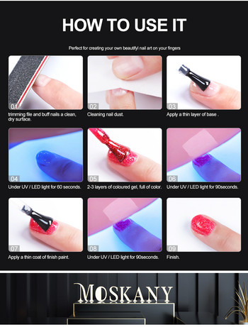 Σετ μανικιούρ Extension Nails Gel Nail Polish Kit Complete από εργαλεία για αρχάριους νυχιών με λάμπα LED και ηλεκτρικό μηχάνημα μανικιούρ