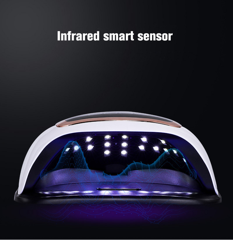 Vadonatúj LCD Smart Sensor körömlámpa 168W Nail Machine Led fototerápiás lámpa UV köröm lámpa