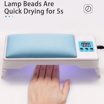 1 комплект UV светлина за ръце с нокти Цифров дисплей Сгъваем таймер Бързосъхнеща маникюрна възглавница за ръце Лампа за фототерапия за дома