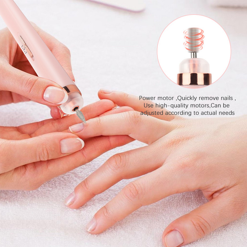 Elektrinis nagų rinkinys Manikiūro rinkinys 5 viename Manikiūro aparatas Nagų šlifuoklis Dildžių šlifavimo rinkinys Nagų buferio poliruoklio šalinimo gręžtuvas