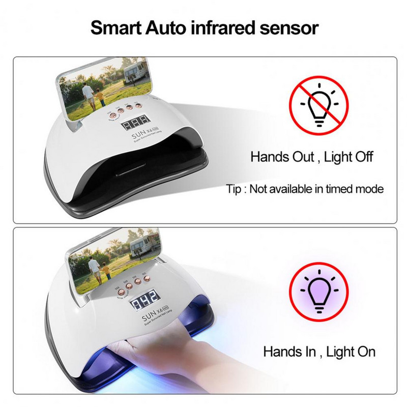 cu suport pentru telefon 1 set convenabil spatiu mare pentru unghii Lampa UV Protectie la supraincalzire Lampa UV pentru unghii 66 de lumini pentru salon de unghii