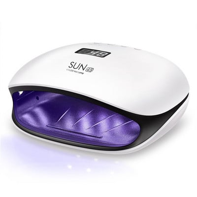 SUN4 UV LED Λυχνία νυχιών 48W Gel Polish Dryer Art Beauty Dryer Curing Gel Λειτουργία χαμηλής θερμοκρασίας Fingernail Toenail Fast Gel