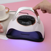 Lampă de uscător cu gel acrilic pentru unghii cu 60 LED-uri UV LED Lampă pentru uscător de unghii cu senzor inteligent Mod de căldură scăzută Mașină de manichiură roz pentru arta unghiilor