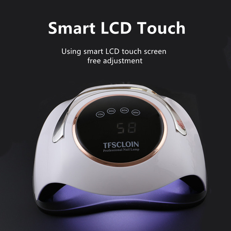 Lampă de uscător cu gel acrilic pentru unghii cu 60 LED-uri UV LED Lampă pentru uscător de unghii cu senzor inteligent Mod de căldură scăzută Mașină de manichiură roz pentru arta unghiilor