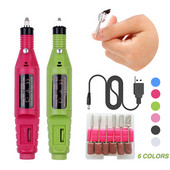 Faylisvow električni aparat za manikuru pedikuru USB bušilica za nokte Odstranjivač gela za nokte Glodala za brušenje noktiju