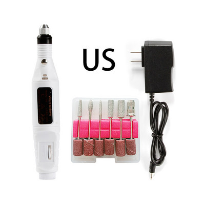 Faylisvow električni aparat za manikuru pedikuru USB bušilica za nokte Odstranjivač gela za nokte Glodala za brušenje noktiju