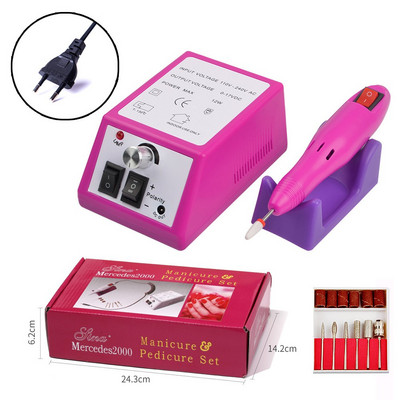 20000RPM Električna bušilica za nokte Kompleti glodalica Set električnih brusilica za nokte 12W Svrdlo za nokte Komplet alata za nokte