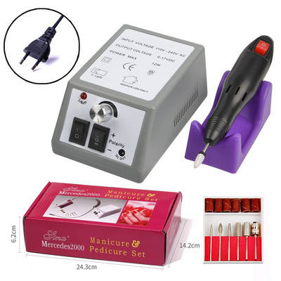 20000RPM Električna bušilica za nokte Kompleti glodalica Set električnih brusilica za nokte 12W Svrdlo za nokte Komplet alata za nokte